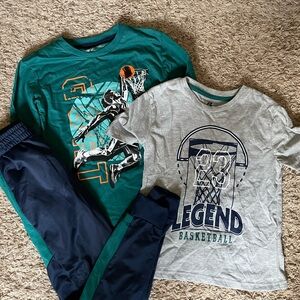 NWT 3-piece Graphic Basketball Jogger Set